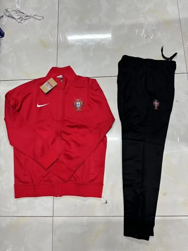 AAA Quality Portugal 2024 Red Soccer Tracksuit