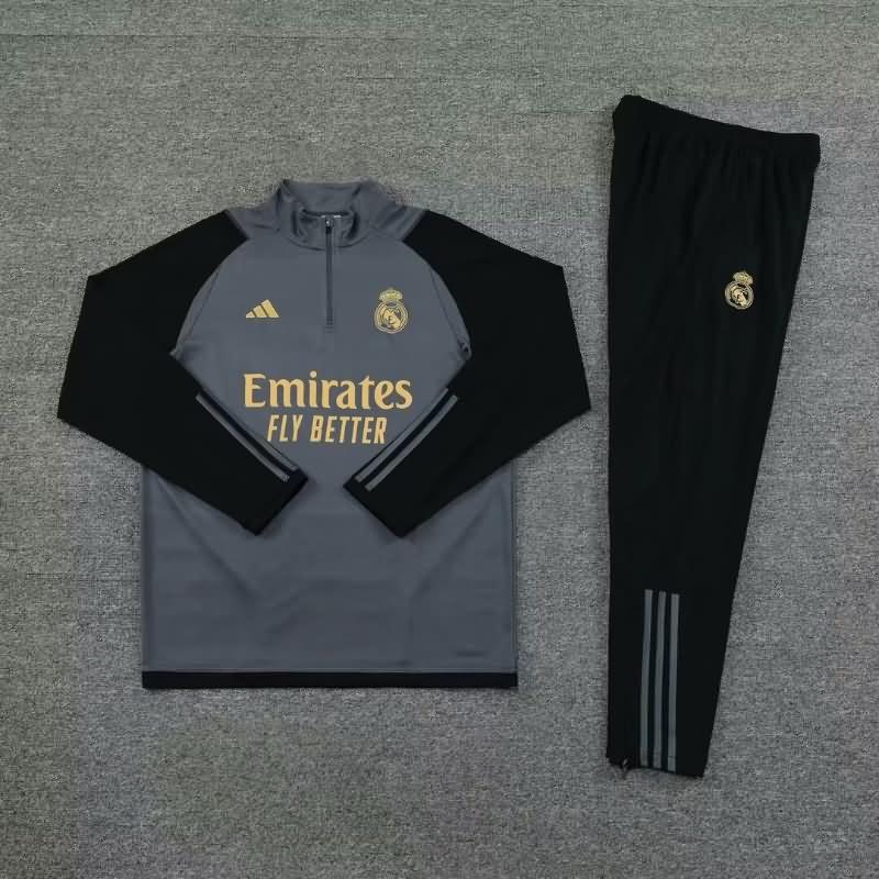 AAA Quality Real Madrid 23/24 Grey Soccer Tracksuit