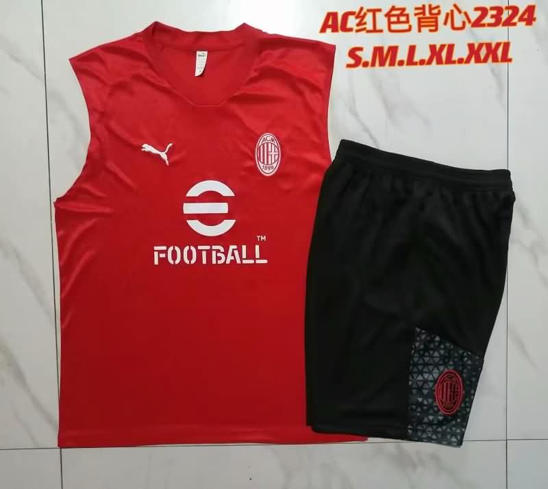 AAA Quality AC Milan 23/24 Red Soccer Training Sets 02