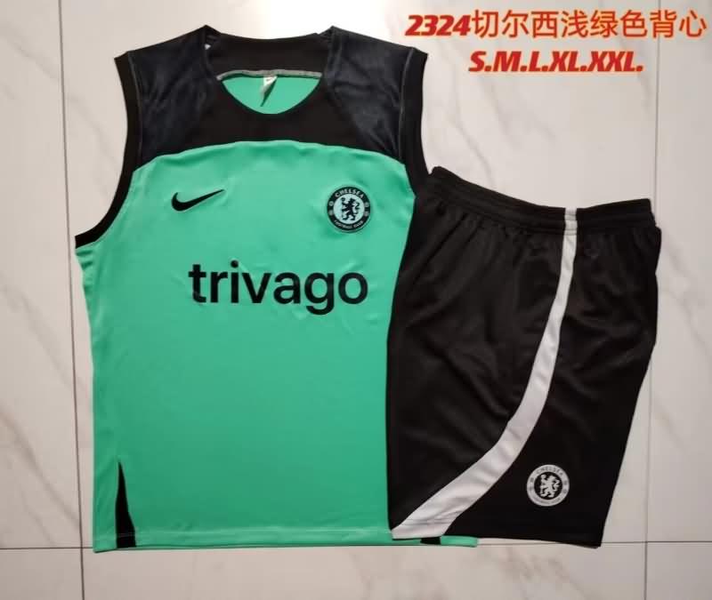 AAA Quality Chelsea 23/24 Green Soccer Training Sets 03