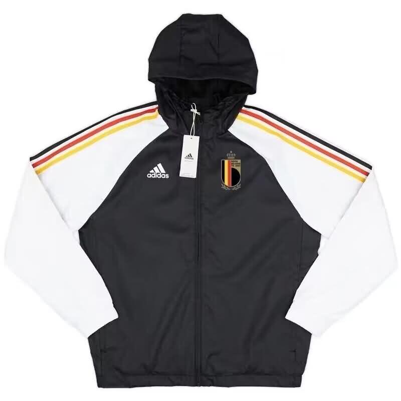 AAA Quality Belgium 2024 Black Soccer Windbreaker