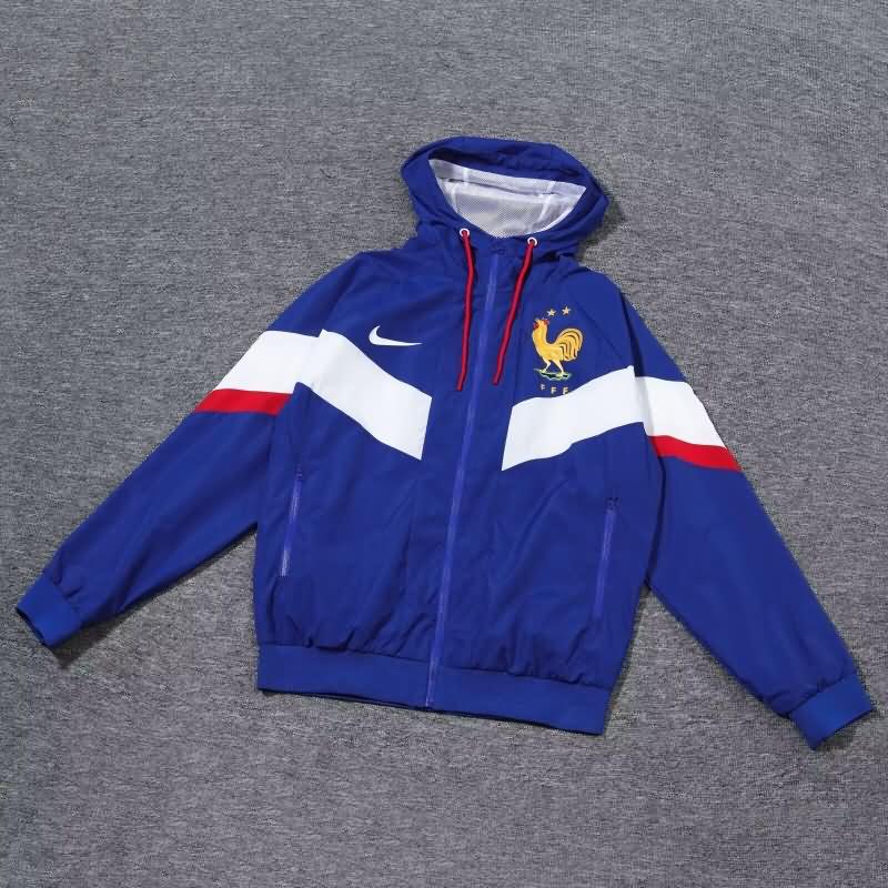 AAA Quality France 2024 Dark Blue Soccer Windbreaker