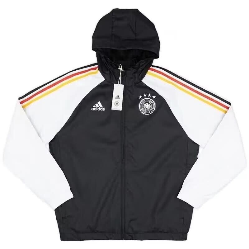 AAA Quality Germany 2024 Black Soccer Windbreaker