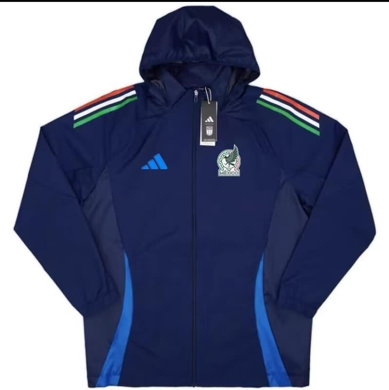 AAA Quality Mexico 2024 Dark Blue Soccer Windbreaker