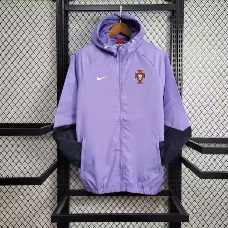 AAA Quality Portugal 2024 Purples Soccer Windbreaker