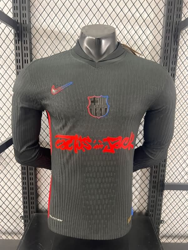 AAA Quality Barcelona 24/25 Away Long Sleeve Soccer Jersey (Player) Sponsor 02