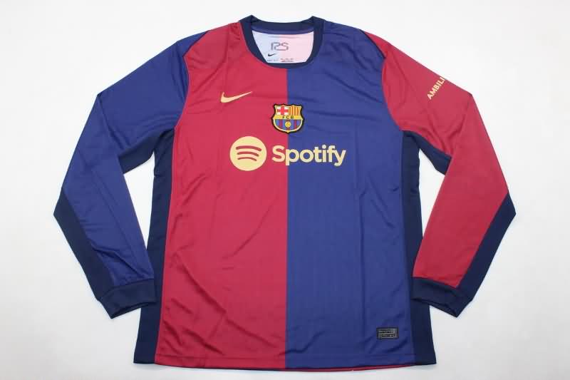 AAA Quality Barcelona 24/25 Home Long Sleeve Soccer Jersey