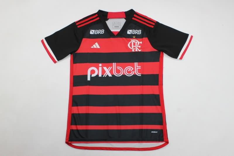 AAA Quality Flamengo 2024 Home Soccer Jersey Sponsor