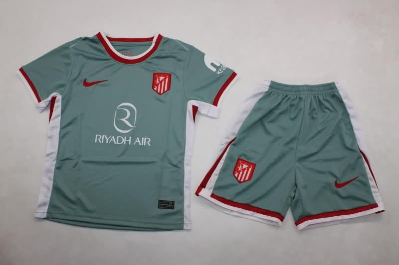 Kids Atletico Madrid 24/25 Away Soccer Jersey And Shorts