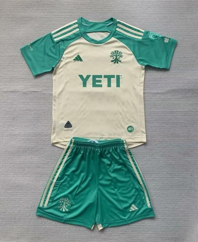 Kids Austin 2024 Away Soccer Jersey And Shorts