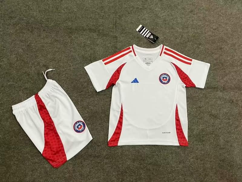 Kids Chile 2024 Copa America Away Soccer Jersey And Shorts