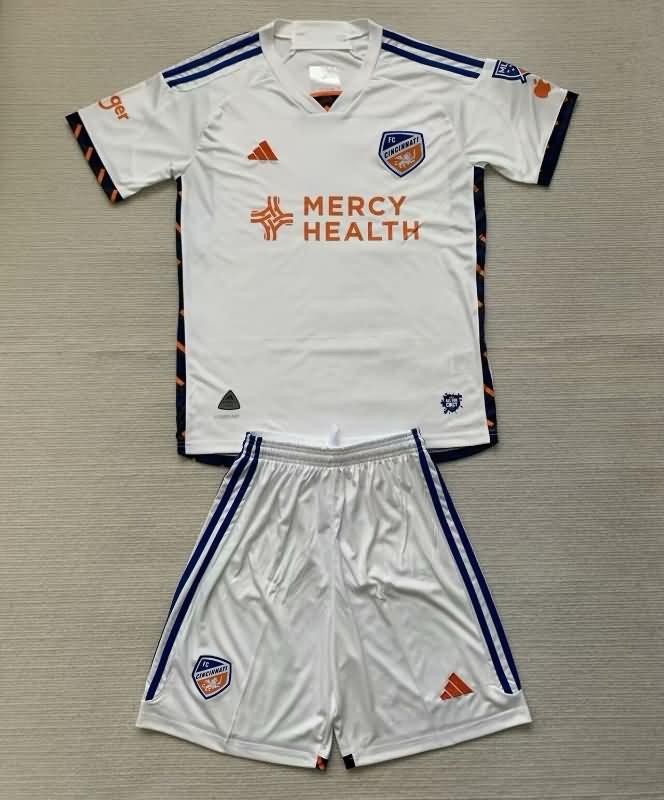 Kids Cincinnati 2024 Away Soccer Jersey And Shorts