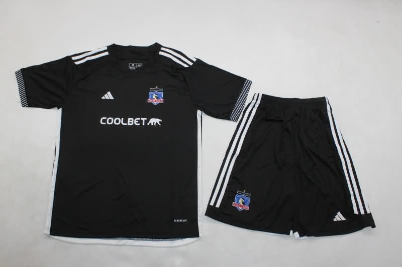 Kids Colo Colo 2024 Away Soccer Jersey And Shorts