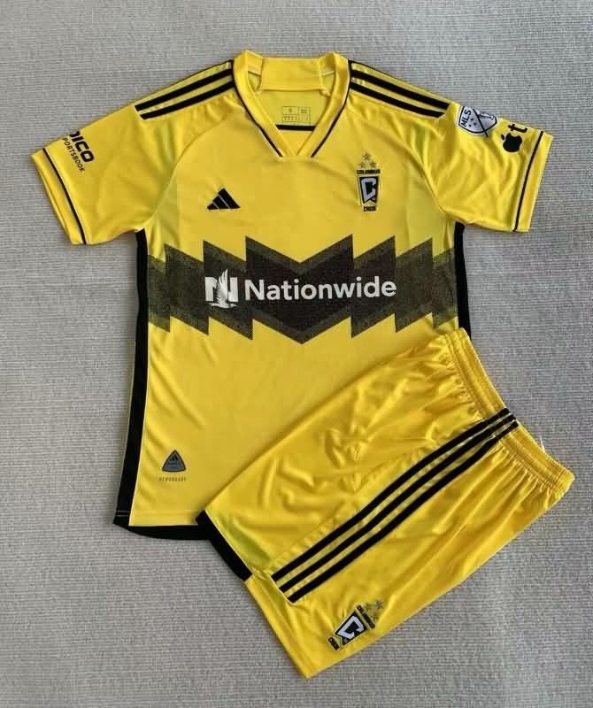Kids Columbus Crew 2024 Home Soccer Jersey And Shorts