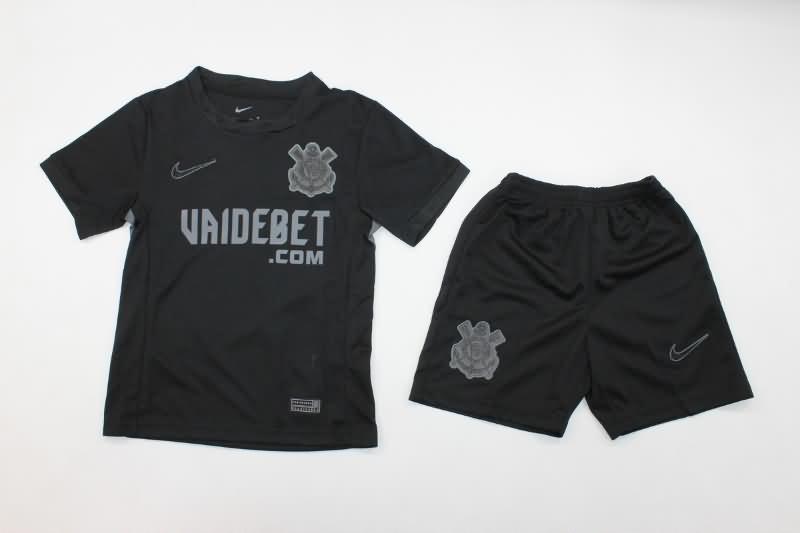 Kids Corinthians 2024 Away Soccer Jersey And Shorts