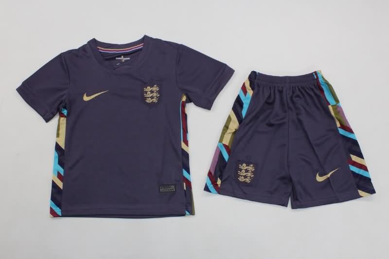 Kids England 2024 Away Soccer Jersey And Shorts