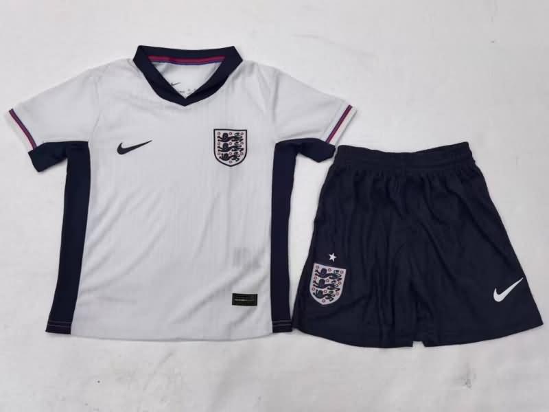 Kids England 2024 Home Soccer Jersey And Shorts (Player)