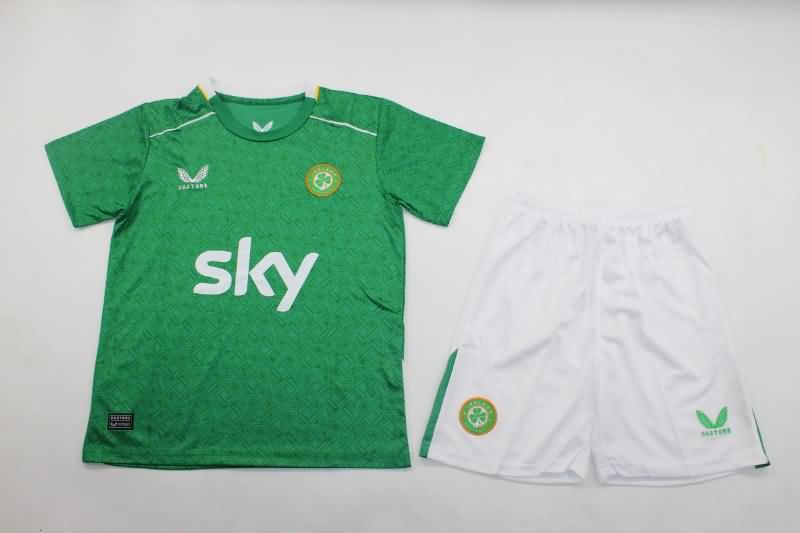 Kids Ireland 2024 Home Soccer Jersey And Shorts