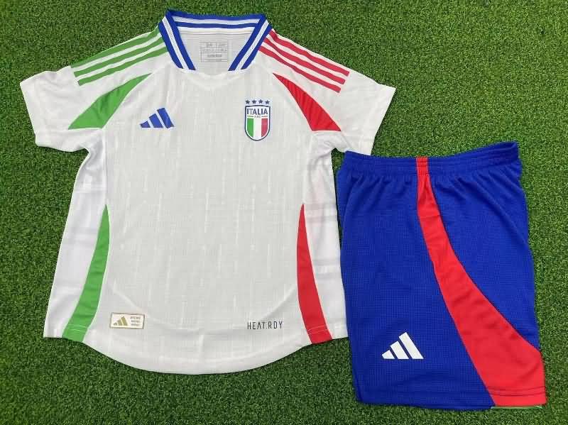 Kids Italy 2024 Away Soccer Jersey And Shorts (Player)