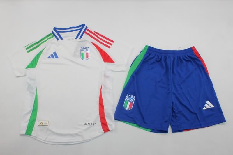 Kids Italy 2024 Away Soccer Jersey And Shorts (Player)