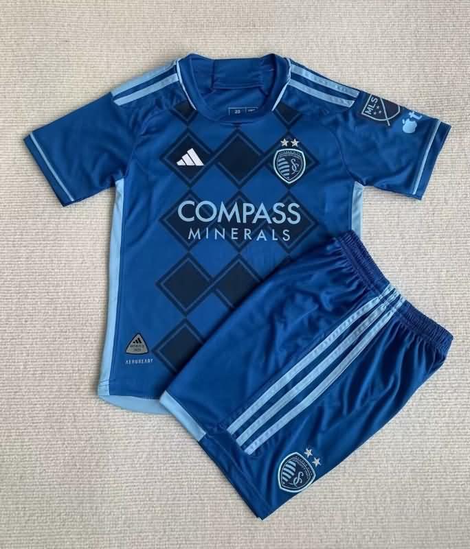 Kids Kansas City 2024 Away Soccer Jersey And Shorts