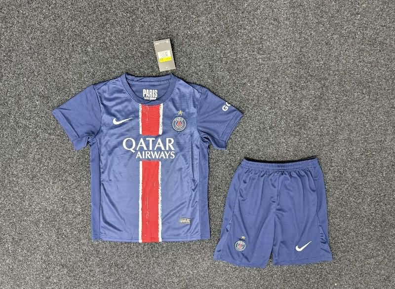Kids Paris St German 24/25 Home Soccer Jersey And Shorts With Star Kids Paris St German 24/25 Home Soccer Jersey And Shorts With Star