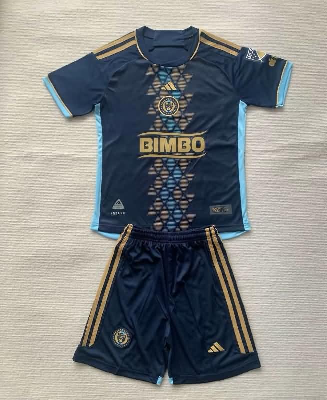 Kids Philadelphia Union 2024 Home Soccer Jersey And Shorts