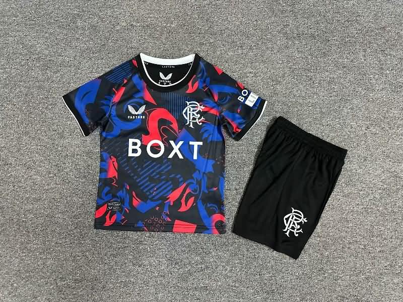 Kids Rangers 24/25 Third Soccer Jersey And Shorts