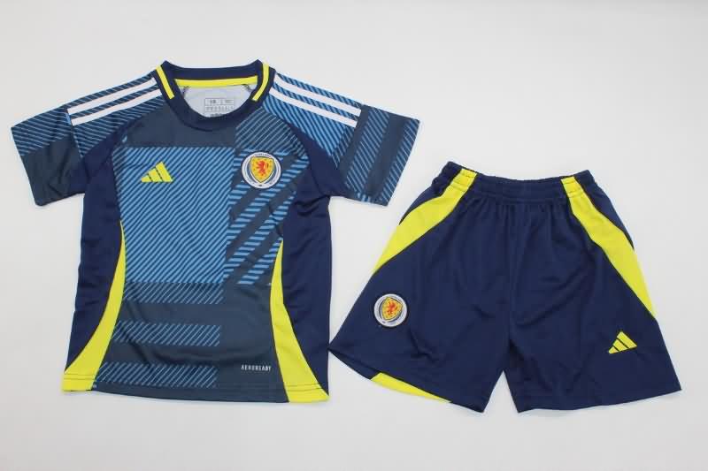 Kids Scotland 2024 Home Soccer Jersey And Shorts