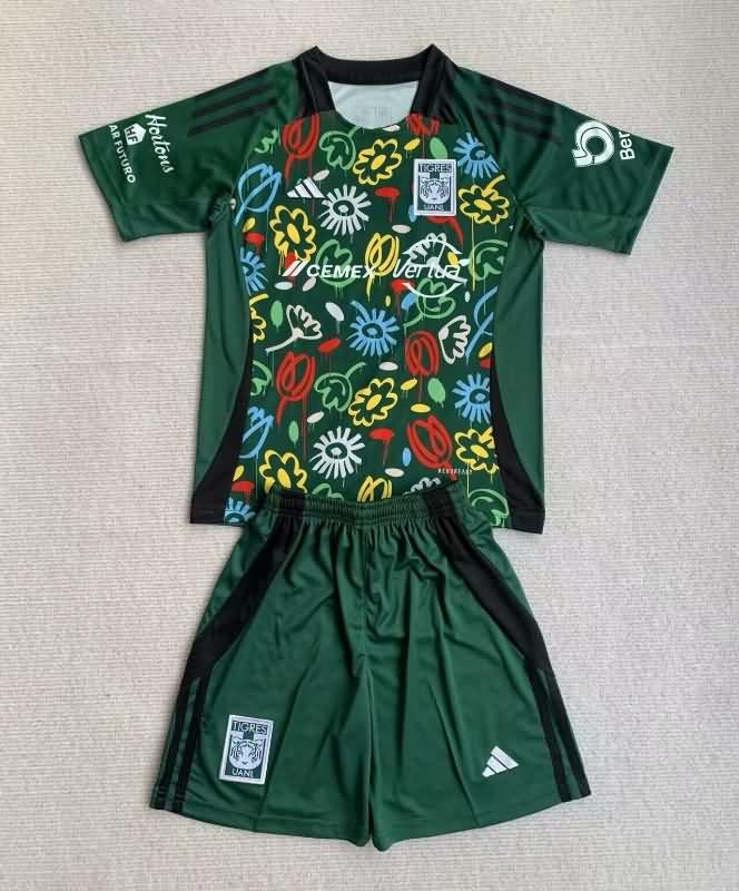 Kids Tigres UANL 24/25 Special Soccer Jersey And Shorts 02