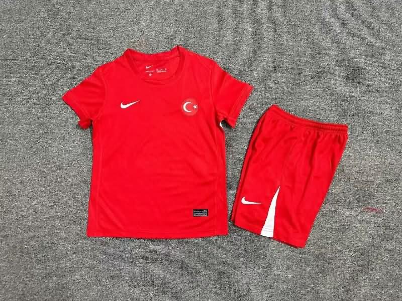Kids Turkey 2024 Home Soccer Jersey And Shorts