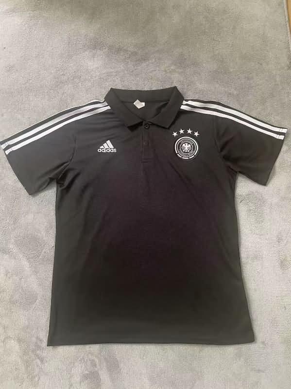 AAA Quality Germany 2024 Black Polo Soccer T-Shirt