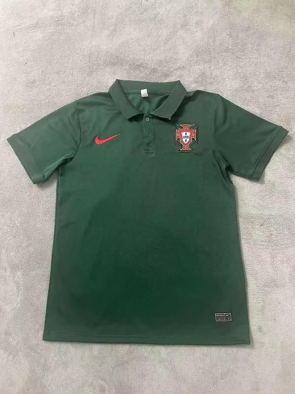 AAA Quality Portugal 2024 Green Polo Soccer T-Shirt