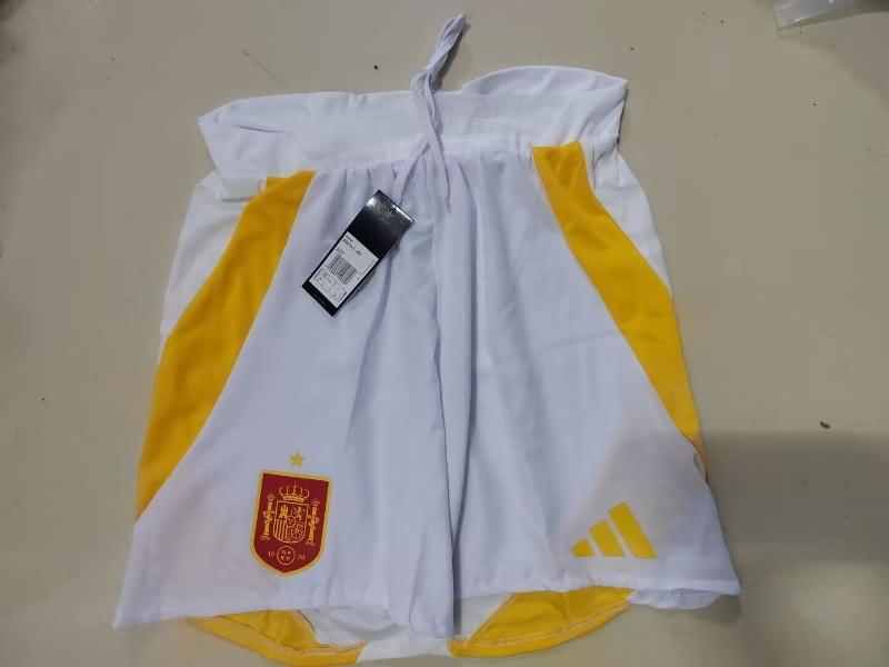 AAA Quality Spain 2024 White Soccer Shorts (Player)