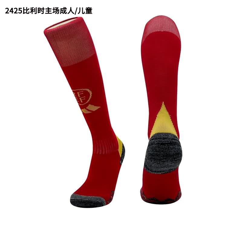 AAA Quality Belgium 2024 Home Soccer Socks