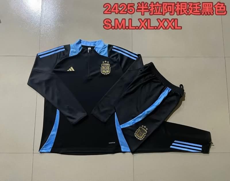 AAA Quality Argentina 2024 Black Soccer Tracksuit