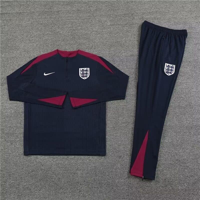 AAA Quality England 2024 Dark Blue Soccer Tracksuit