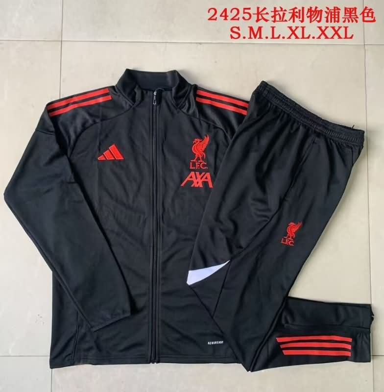 AAA Quality Liverpool 24/25 Black Soccer Tracksuit 02