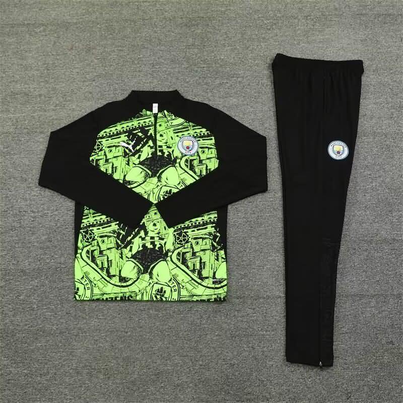 AAA Quality Manchester City 24/25 Green Soccer Tracksuit 02