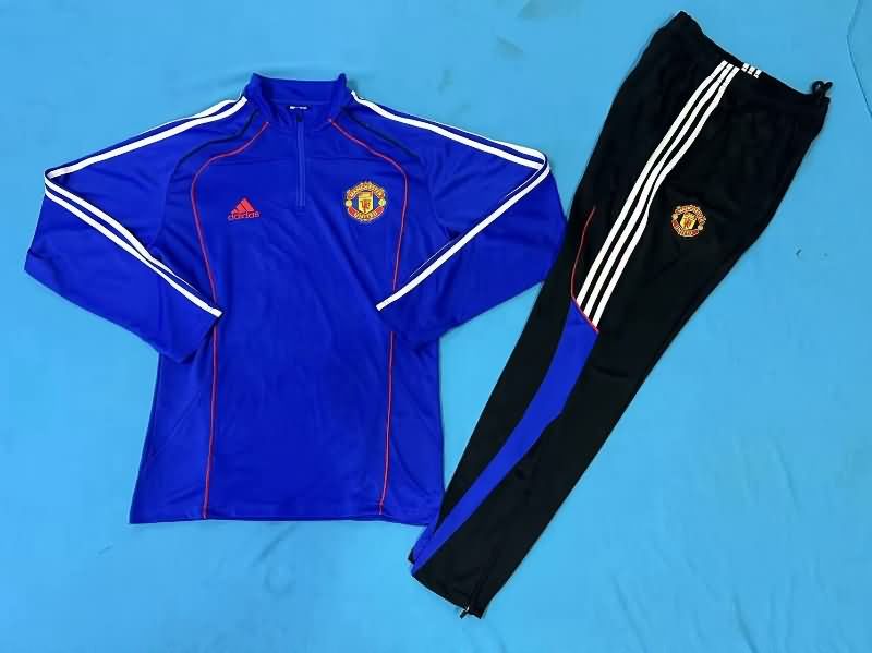 AAA Quality Manchester United 24/25 Blue Soccer Tracksuit 02