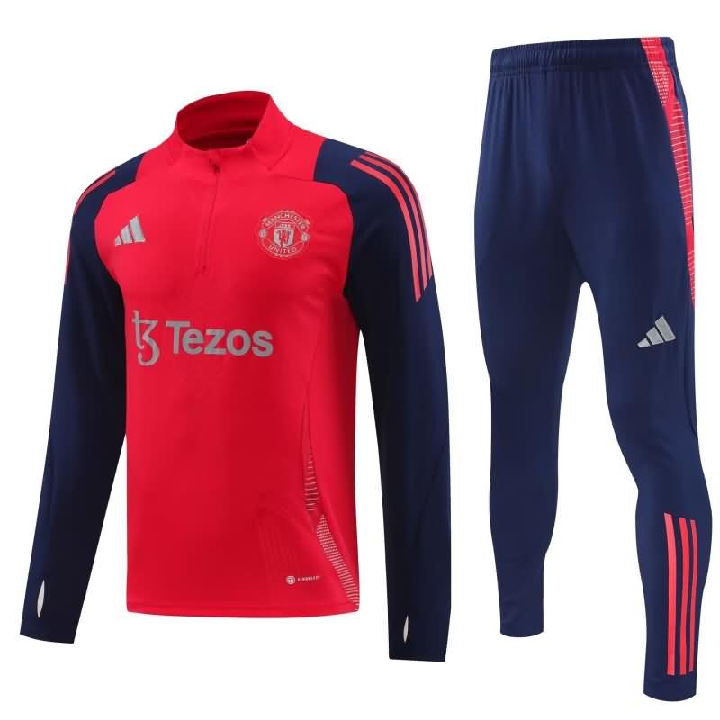 AAA Quality Manchester United 24/25 Red Soccer Tracksuit 02