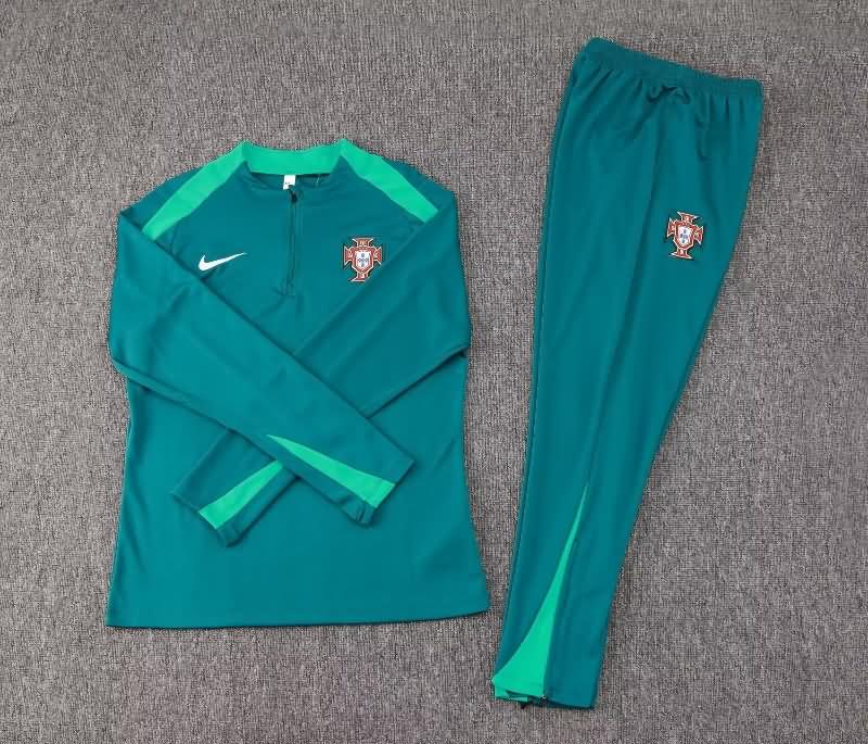 AAA Quality Portugal 2024 Green Soccer Tracksuit