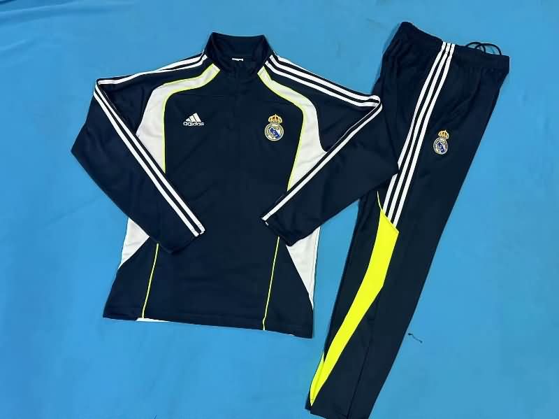 AAA Quality Real Madrid 24/25 Dark Blue Soccer Tracksuit 13