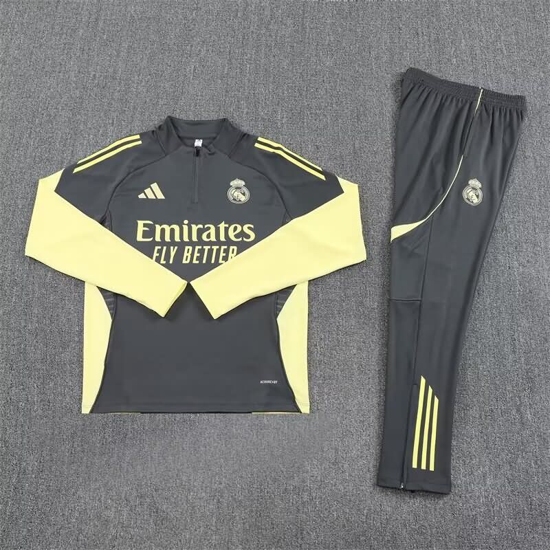 AAA Quality Real Madrid 24/25 Grey Soccer Tracksuit 05