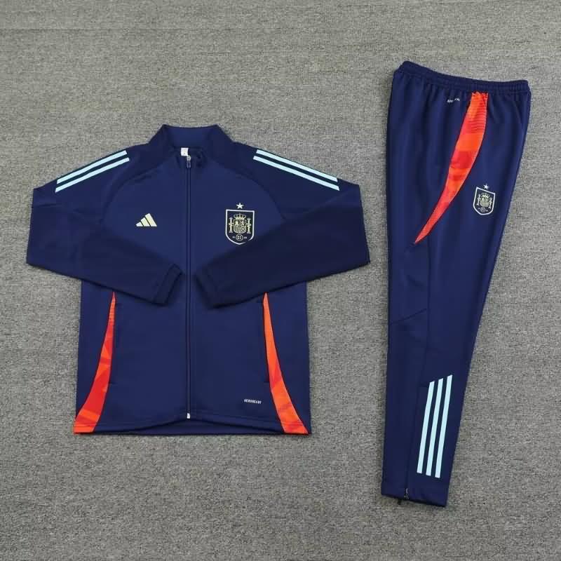 AAA Quality Spain 2024 Dark Blue Soccer Tracksuit