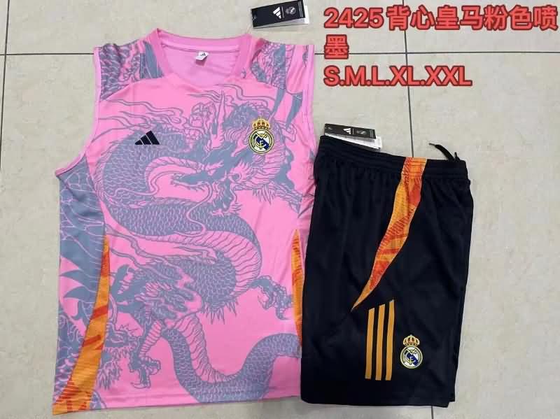 AAA Quality Real Madrid 24/25 Pink Soccer Training Sets