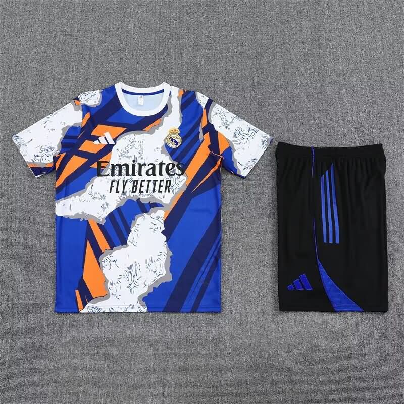 AAA Quality Real Madrid 24/25 White Blue Soccer Training Sets