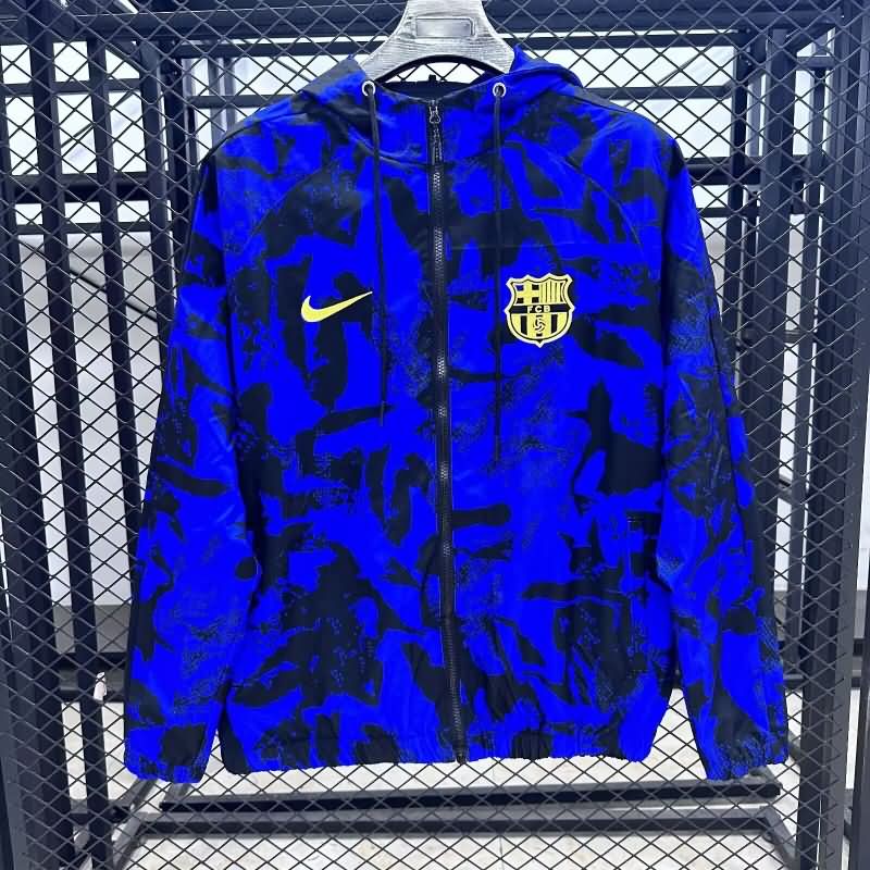 AAA Quality Barcelona 24/25 Blue Soccer Windbreaker 04