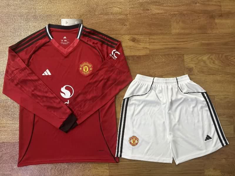 Manchester United 25/26 Home Long Sleeve Soccer Jersey
