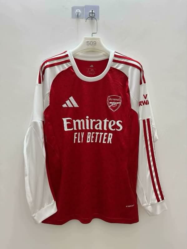 AAA Quality Arsenal 25/26 Home Long Sleeve Soccer Jersey Leaked
